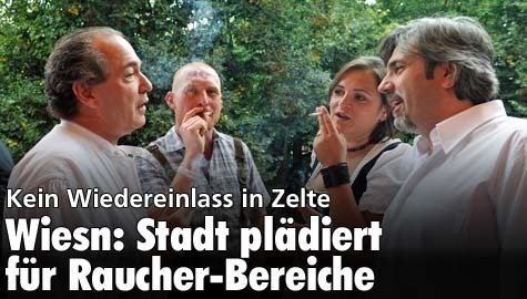 Wiesn: Stadt plädiert für Raucher-Bereiche